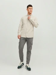 Jack & Jones Cargohose JJIPaul JJFLake (1-tlg) grau