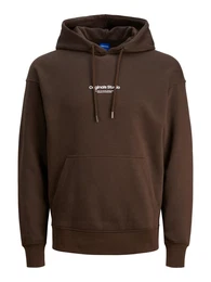Sweatshirt 'JORVESTERBRO' braun / weiß