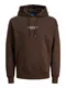 JACK & JONES Sweatshirt 'JORVESTERBRO' braun / weiß