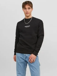 JACK & JONES Sweatshirt 'JORVesterbro' schwarz / weiß