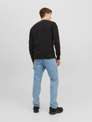 JACK & JONES Sweatshirt 'JORVesterbro' schwarz / weiß