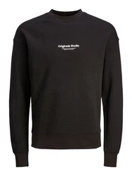 JACK & JONES Sweatshirt 'JORVesterbro' schwarz / weiß
