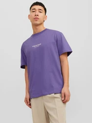 JACK & JONES T-Shirt JORVesterbro purpur/wei