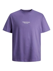 JACK & JONES T-Shirt JORVesterbro purpur/wei