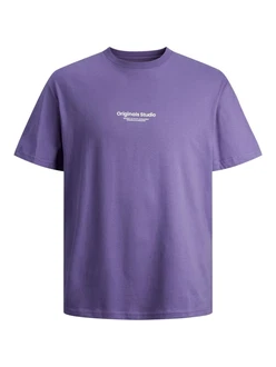 JACK & JONES T-Shirt JORVesterbro purpur/wei