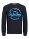 JACK & JONES Sweatshirt blau / schwarz
