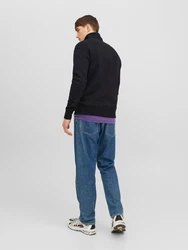 Jack & Jones Sweatshirt JORVesterbro Quarter Zip schwarz/wei