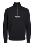 Jack & Jones Sweatshirt JORVesterbro Quarter Zip schwarz/wei