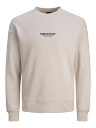 JACK & JONES Sweatshirt 'JORVesterbro' beige / schwarz