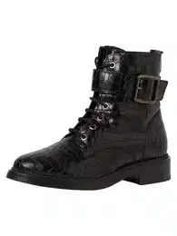 Šněrovací kozačky černá