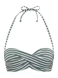 Horní díl plavek khaki / bílá