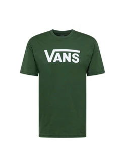 VANS T-Shirt 'CLASSIC' dunkelgrn/wei