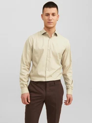 Jack & Jones Langarmhemd JPRBLAParker dunkelbeige