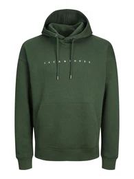 Sweatshirt 'Star' dunkelgrün / weiß