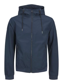 Jack & Jones Plus Softshelljacke JJEBASIC SOFTSHELL HOOD NOOS PLS marine/schwarz/weiß