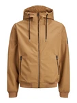 Jack & Jones Jacke JJEBASIC SOFTSHELL HOOD NOOS hellbraun/schwarz