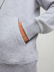 JACK & JONES Sweatjacke JJEBradley graumeliert