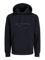 JACK & JONES Sweatshirt 'JJEStar' schwarz/weiß