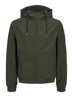 Jack & Jones Jacke JJEBASIC SOFTSHELL HOOD NOOS tanne