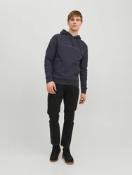 JACK & JONES Sweatshirt 'JJEStar' navy / orange