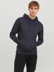 JACK & JONES Sweatshirt 'JJEStar' navy / orange