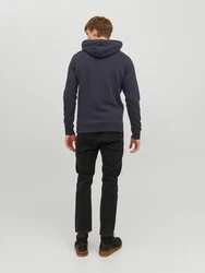 JACK & JONES Sweatshirt 'JJEStar' navy / orange