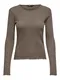 ONLY Tričko 'ONLCARLOTTA L/S TOP NOOS JRS'  mokka