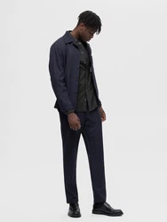 SELECTED HOMME Hose 'SLHRobert' nachtblau/dunkelbraun