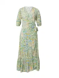 Šaty modrá / pastelově zelená / pastelově oranžová / bílá