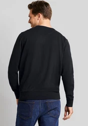 bugatti Pullover Strick mit Logostickerei dunkelblau