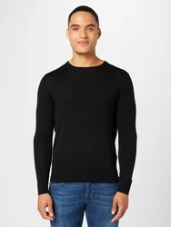 bugatti Pullover Strick mit Logostickerei schwarz