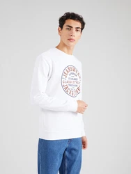 JACK & JONES Sweatshirt 'EDDIE' dunkelrot/schwarz/weiß