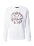 JACK & JONES Sweatshirt 'EDDIE' dunkelrot/schwarz/weiß
