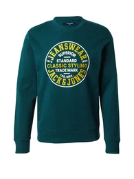 Sweatshirt 'EDDIE' goldgelb / dunkelgrn / wei