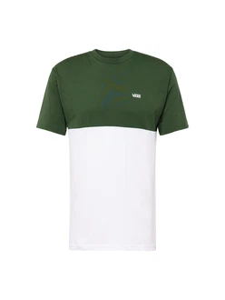 VANS T-Shirt COLOR BLOCK dunkelgrn/weiß VANS T-Shirt COLOR BLOCK dunkelgrn/weiß
