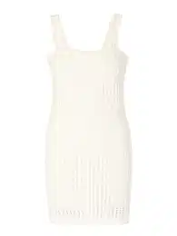 Úpletové šaty offwhite