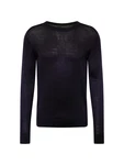 bugatti Pullover Strick mit Logostickerei nachtblau