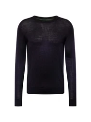 bugatti Pullover Strick mit Logostickerei nachtblau