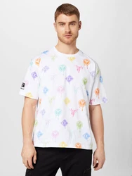 Carlo Colucci T-Shirt hellgrn/lila/orange/wei