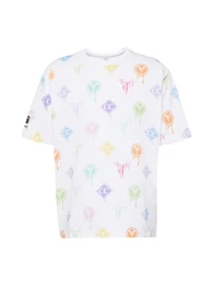 T-Shirt hellgrn / lila / orange / wei