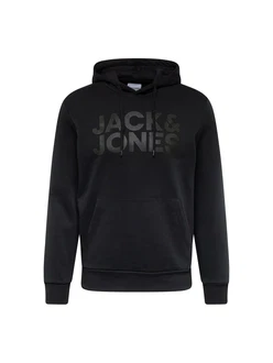 JACK & JONES Sweatshirt CORP Logo Hoodie schwarz