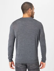 bugatti Pullover Strick mit Logostickerei dunkelgrau