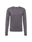 bugatti Pullover Strick mit Logostickerei dunkelgrau