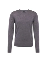 bugatti Pullover Strick mit Logostickerei dunkelgrau