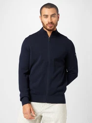 bugatti Strickjacke 7600-95512 mit modernem Stehkragen navy (7600-95512)