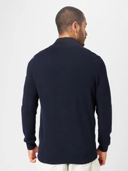 bugatti Strickjacke 7600-95512 mit modernem Stehkragen navy (7600-95512)