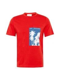 T-Shirt marine / rot / offwhite