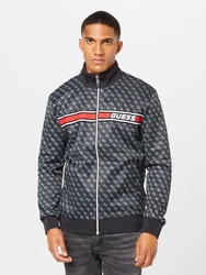 GUESS Sportsweatjacke KORBIN rot/schwarz/weiß