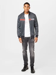 GUESS Sportsweatjacke KORBIN rot/schwarz/weiß