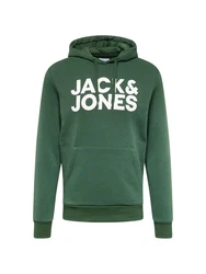 JACK & JONES Sweatshirt CORP Logo Hoodie grn/wei